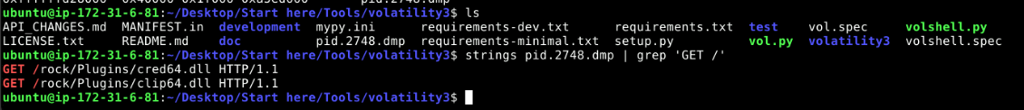 Proses dumping memory untuk analisis